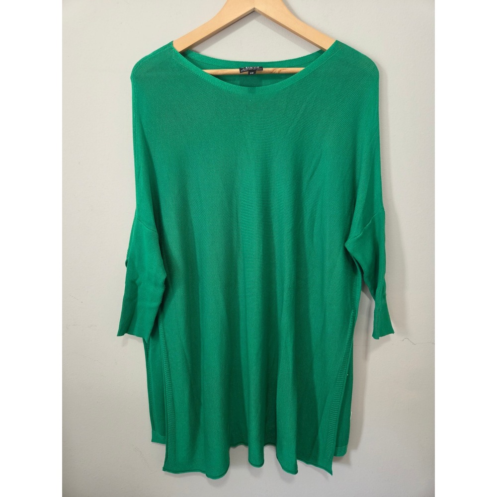 Anna Lane and Co Green Dolman Sleeve Knit Tunic Top S/M